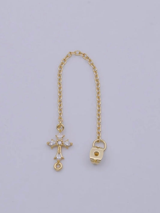 Tassel Cross Earring Back Stoppers