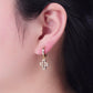 Hollow Cross Zirconia Earrings