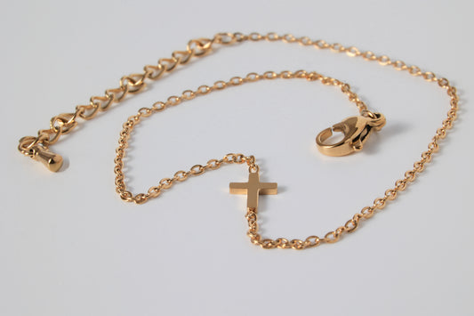 Dainty Cross Anklet