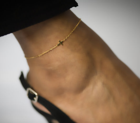 Dainty Cross Anklet